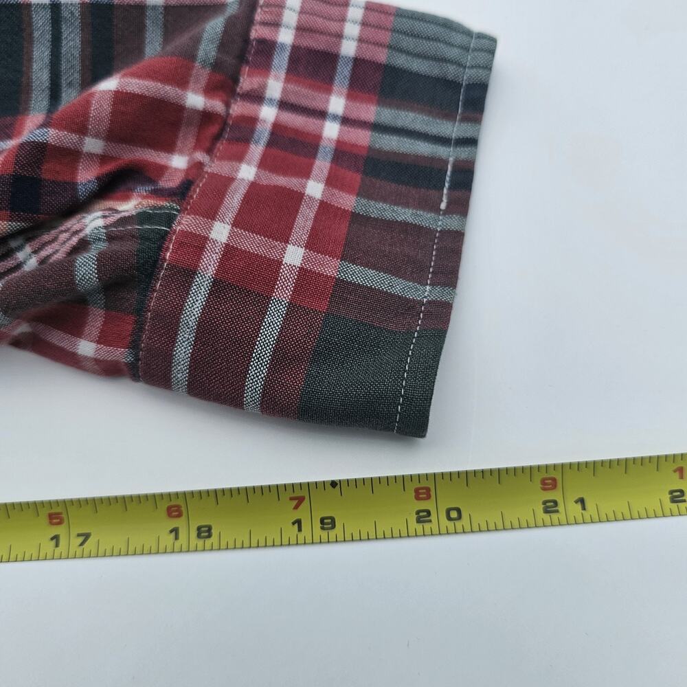 Tango By Max Raab Red Plaid Button Down Mens L/S Shirt XL - Picture 8 of 9